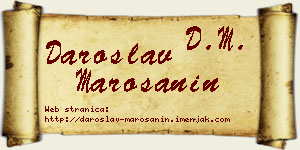 Daroslav Marošanin vizit kartica